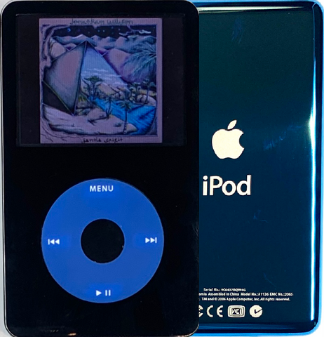 New Apple iPod Video Classic 5th & 5.5 Enhanced Black / Blue / Black (Aqua)