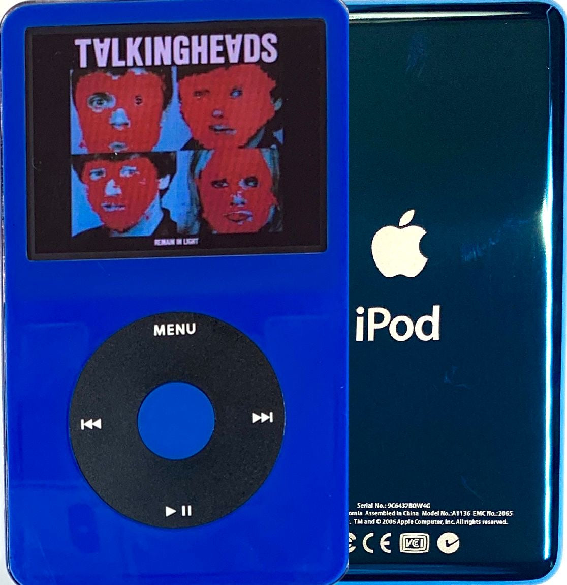 New Apple iPod Video Classic 5th & 5.5 Enhanced Blue / Black / Blue (Aqua)