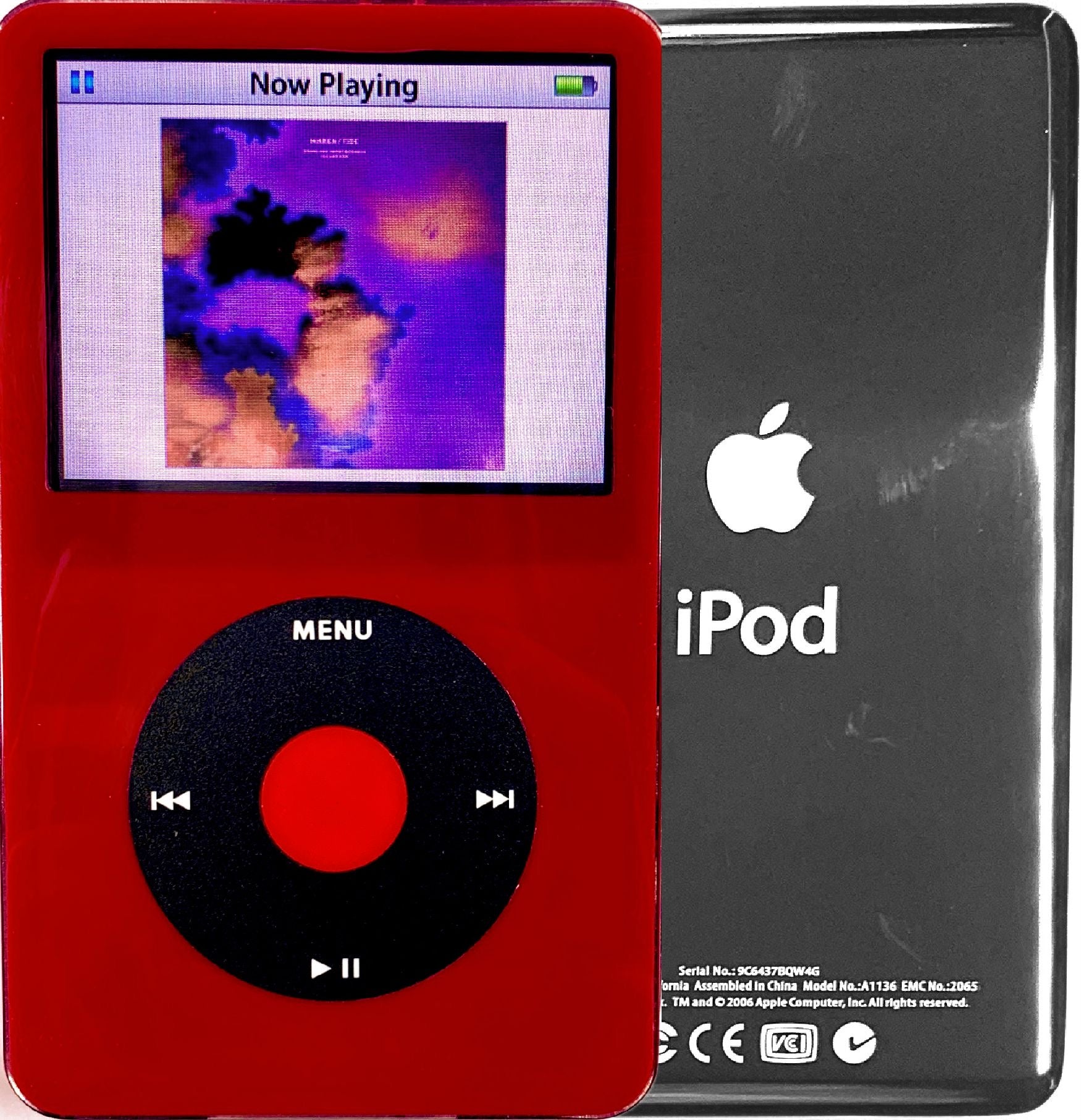 New Apple iPod Video Classic 5th & 5.5 Enhanced Red / Black / Red