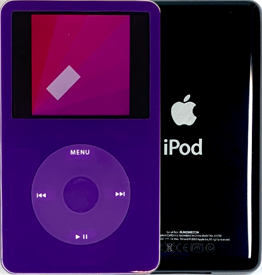 New Apple iPod Video Classic 5th & 5.5 Enhanced Purple / Purple / Purple (Black)