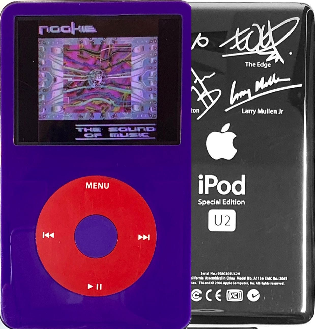 New Apple iPod Video Classic 5th & 5.5 Enhanced Purple / Red / Purple (U2 Special Edition Silver)