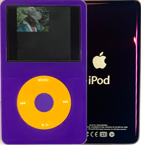 New Apple iPod Video Classic 5th & 5.5 Enhanced Purple / Yellow / Purple (Wine)