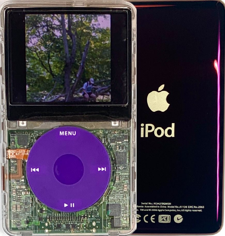 New Apple iPod Video Classic 5th & 5.5 Enhanced Transparent / Purple / Purple (Wine)
