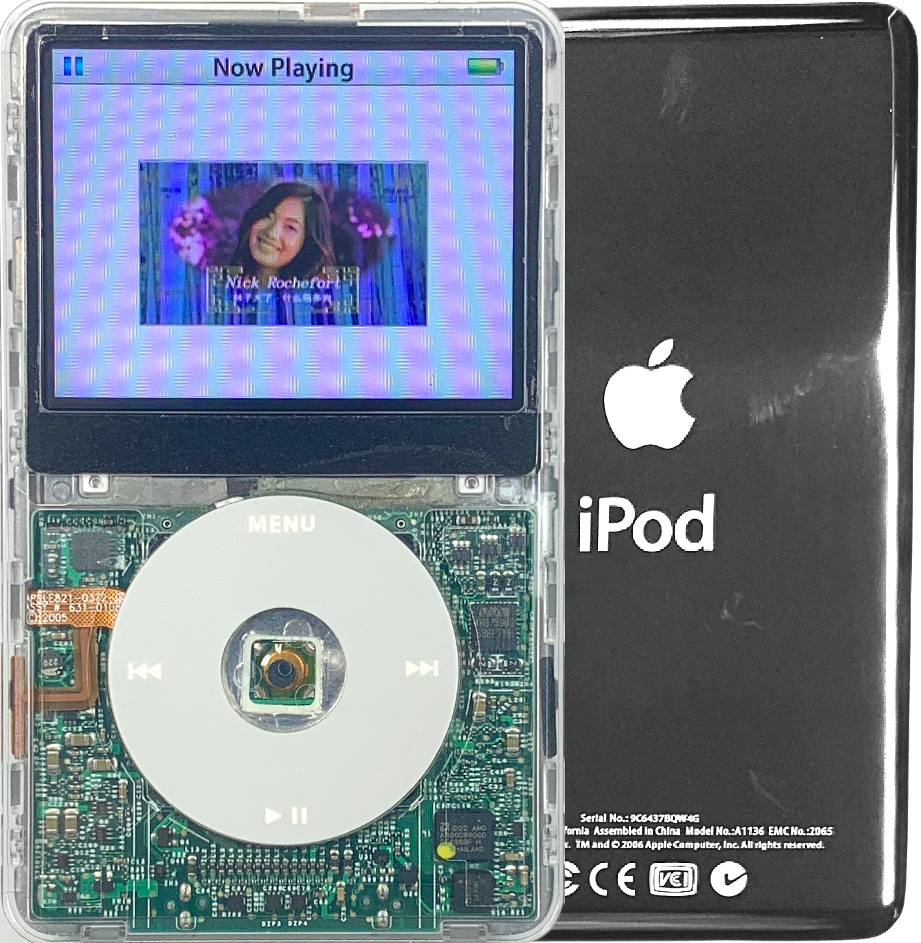 New Apple iPod Video Classic 5th & 5.5 Enhanced Transparent / Grey / Transparent