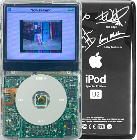 New Apple iPod Video Classic 5th & 5.5 Enhanced Transparent / Grey / Transparent (U2 Special Edition Silver)