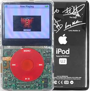 New Apple iPod Video Classic 5th & 5.5 Enhanced Transparent / Red / Red (U2 Special Edition Silver)