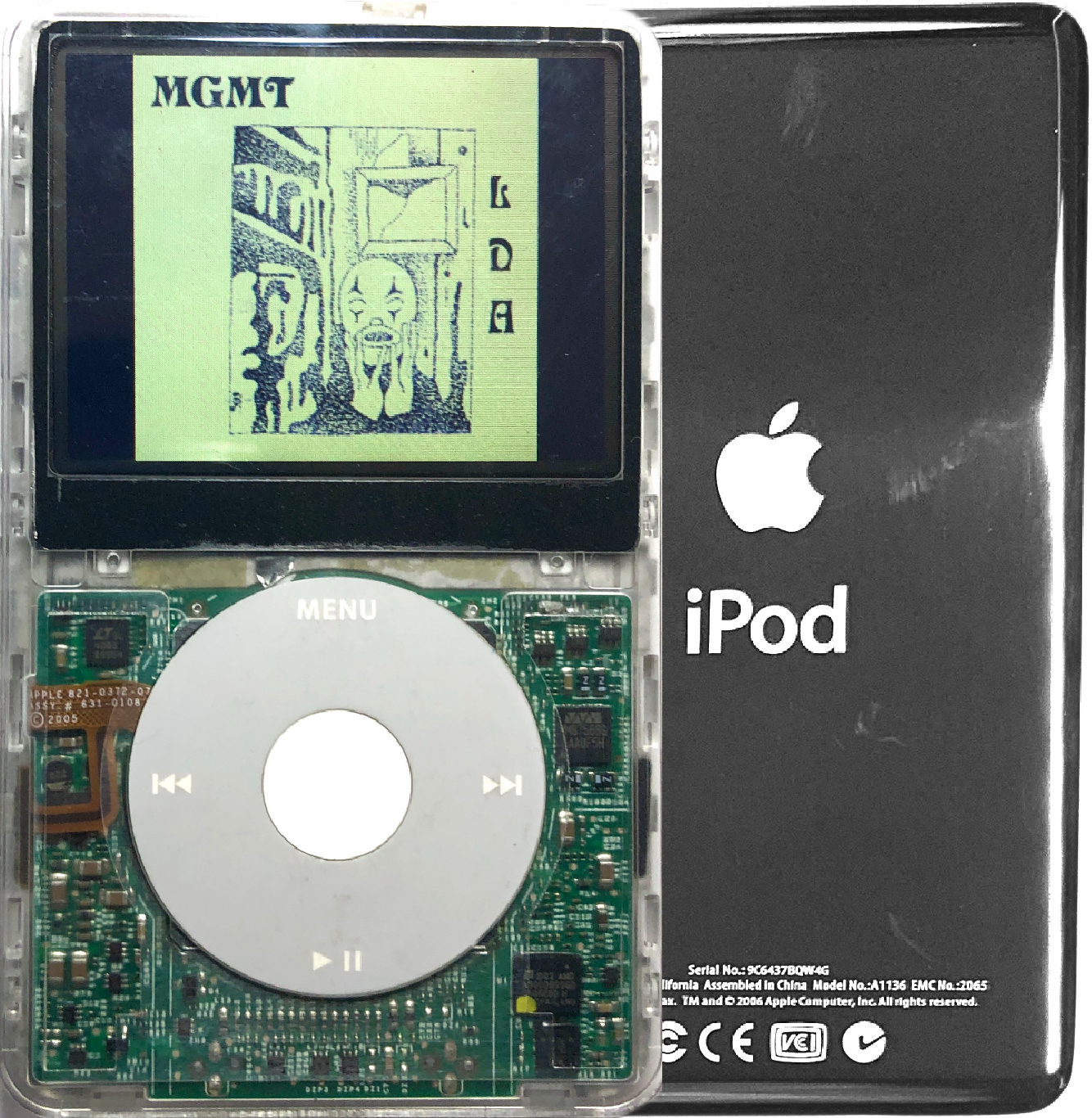 New Apple iPod Video Classic 5th & 5.5 Enhanced Transparent / Grey / White