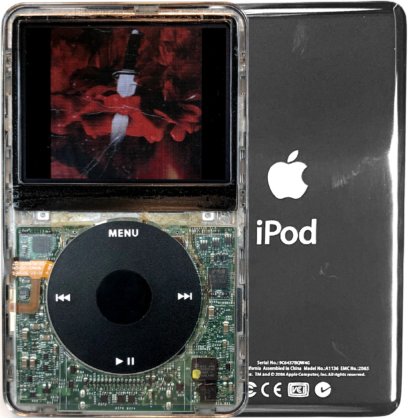 New Apple iPod Video Classic 5th & 5.5 Enhanced Transparent / Black / Black