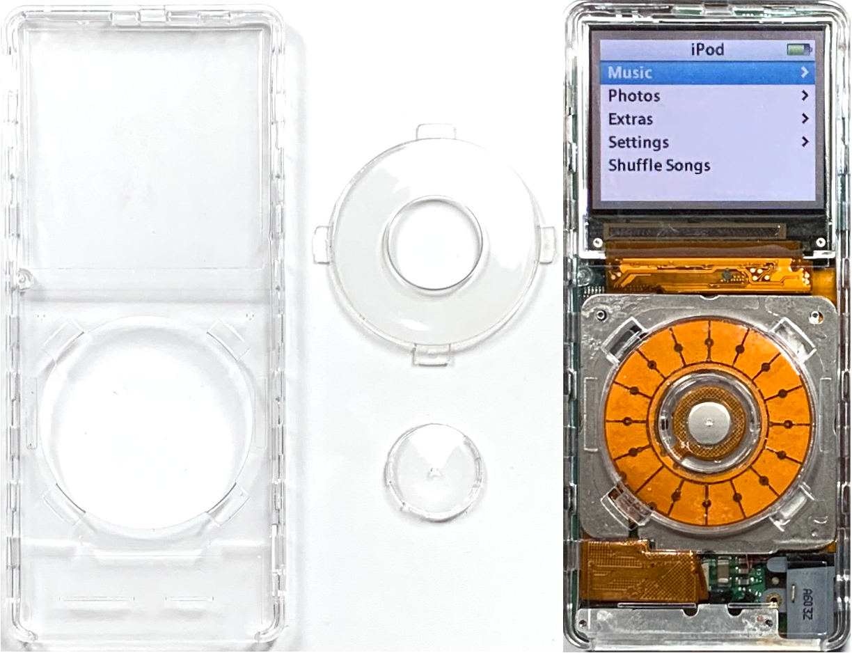 New iVue Transparent Clear Complete Kit for Apple iPod Nano 1st Generation (Faceplate, Click Wheel & Center Button)