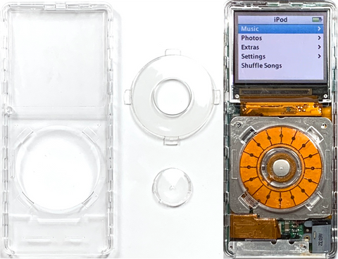 New iVue Transparent Clear Complete Kit for Apple iPod Nano 1st Generation (Faceplate, Click Wheel & Center Button)