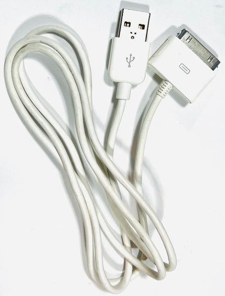 Original ‘Squeeze’ Apple 30-Pin USB Charge Sync & Audio Cable for iPod Used M9569G/A