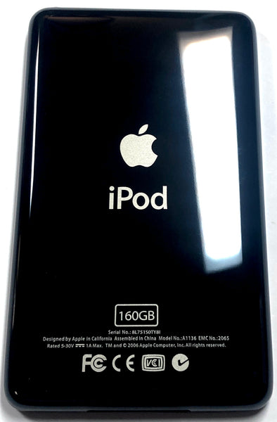 Thin Black Backplate for iPod Classic / Video 5th 5.5 6th 7th 64GB 128GB 256GB 512GB 1TB 80GB 120GB 160GB Universal