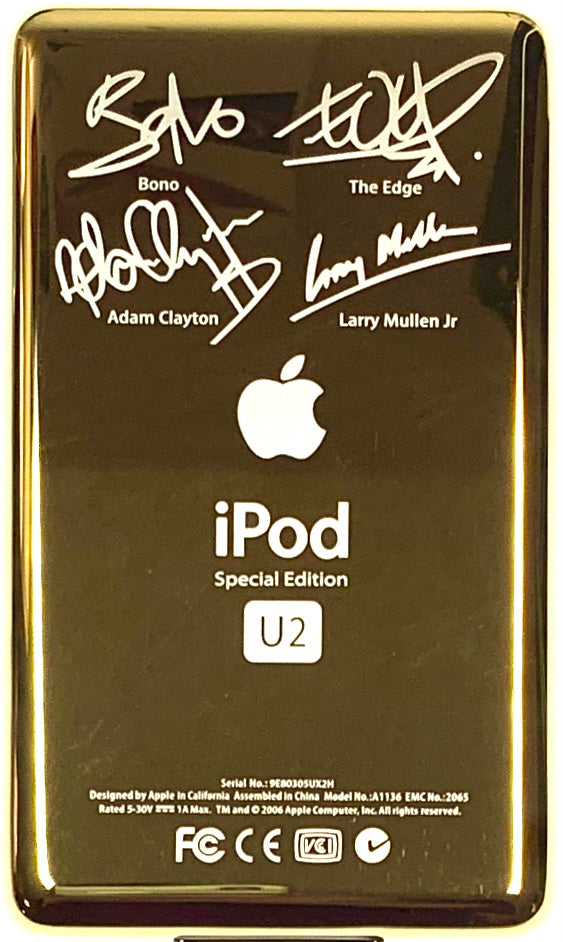 Thick U2 Special Edition Gold Backplate for Apple iPod Video Classic 5th 5.5 6th 7th