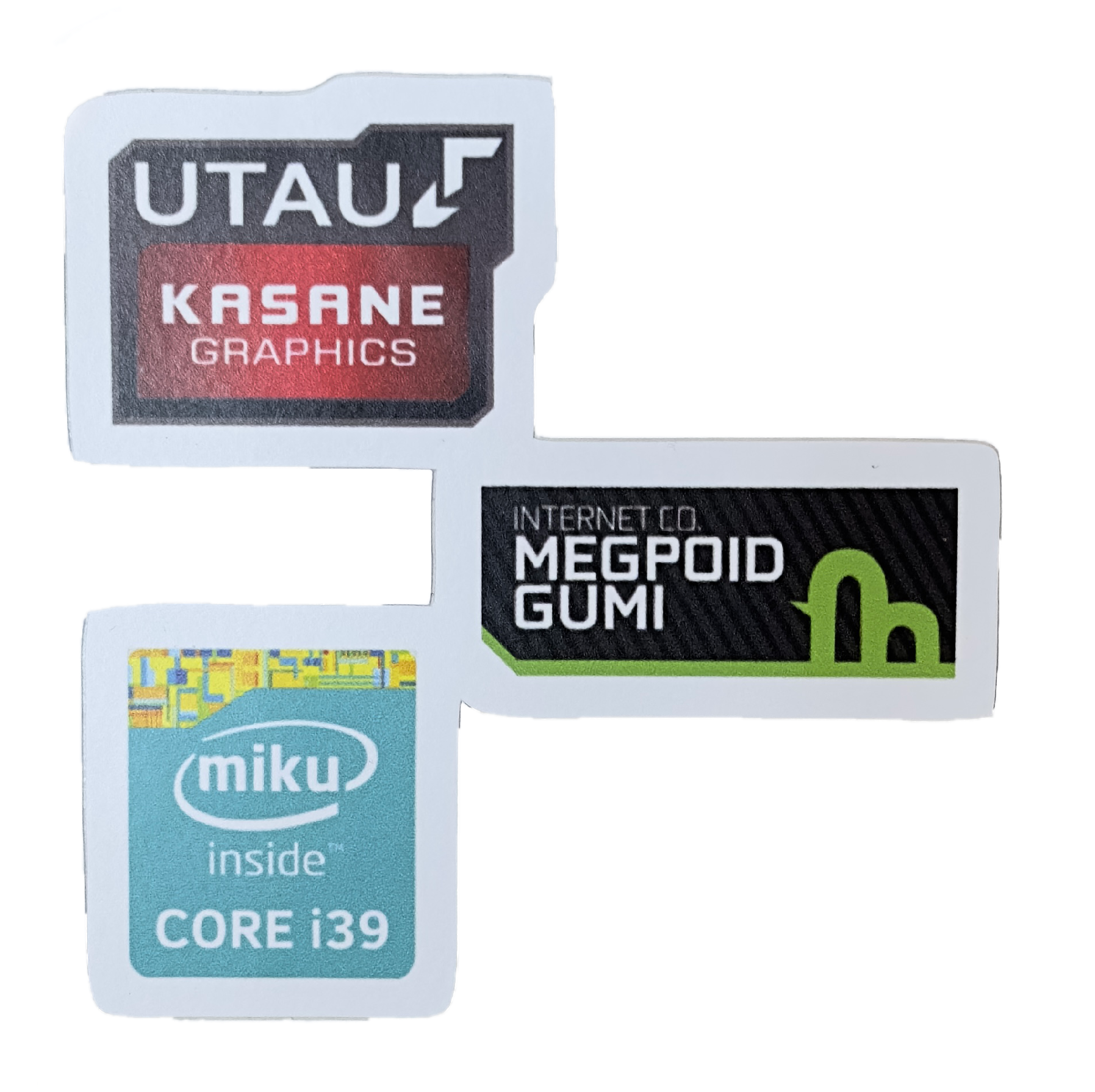 Parody Pack: Intel Inside AMD Radeon Nvidia RTX Clear Sticker Set ...