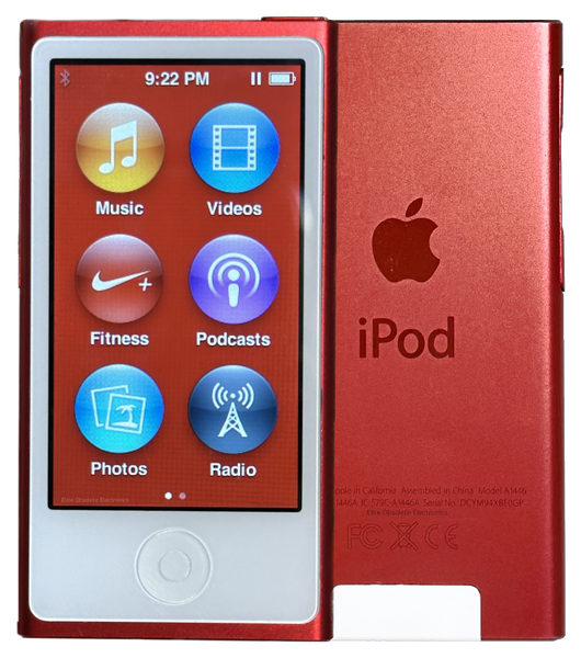 Refurbished Apple iPod Nano 7th Generation 16GB Product Red MD744LL/A A1446 New Battery