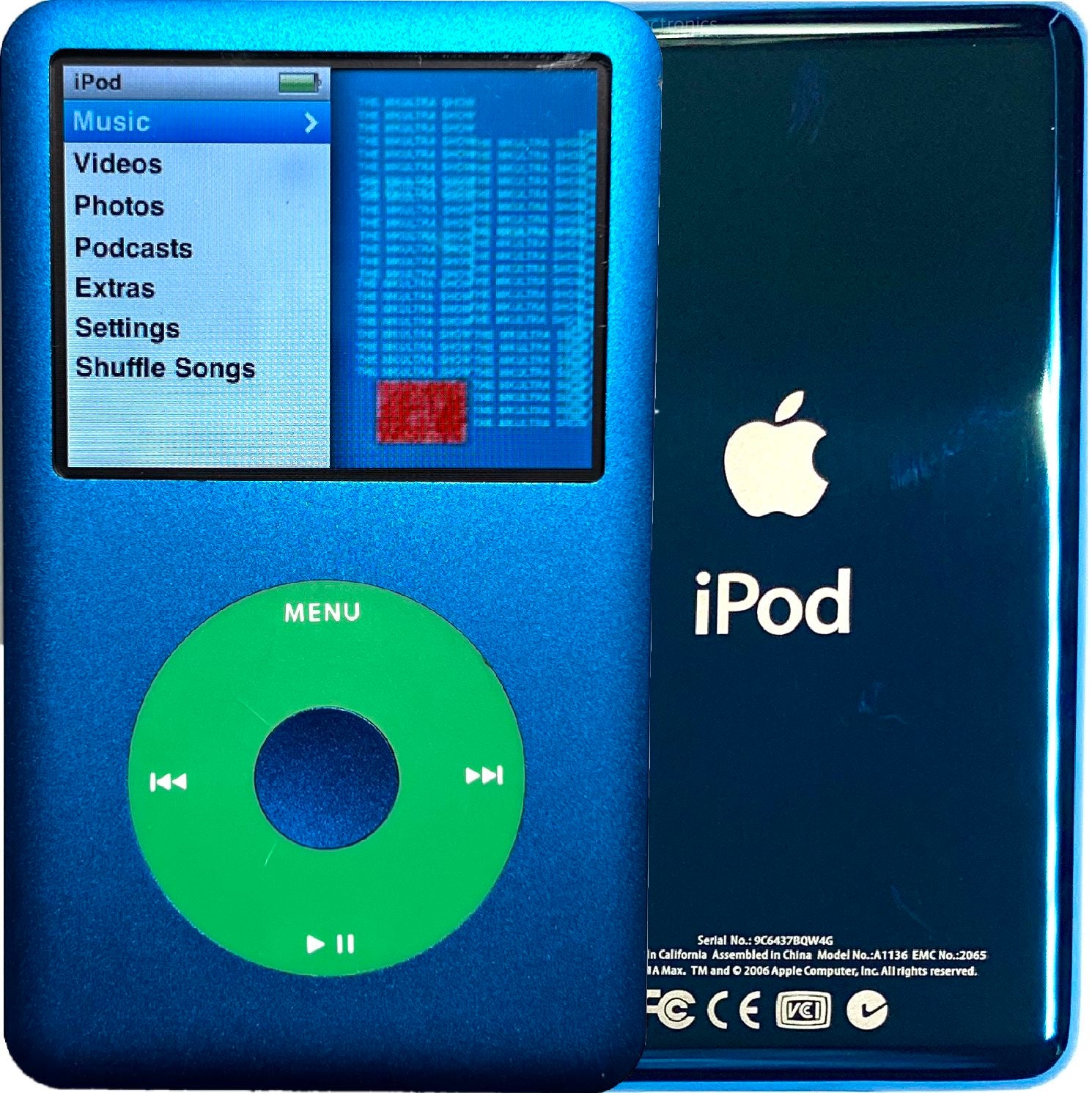 New Apple iPod Classic 6th & 7th Generation Blue / Green / Blue (Aqua)