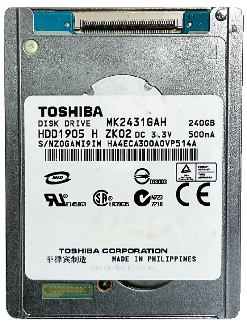 Toshiba MK2431GAH 240GB HDD Hard Drive Thick for Apple iPod Video & Classic