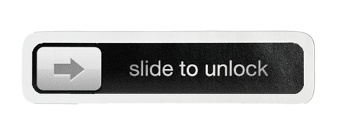 Side to Unlock Legacy iOS Clear Sticker (4” x 0.8”)