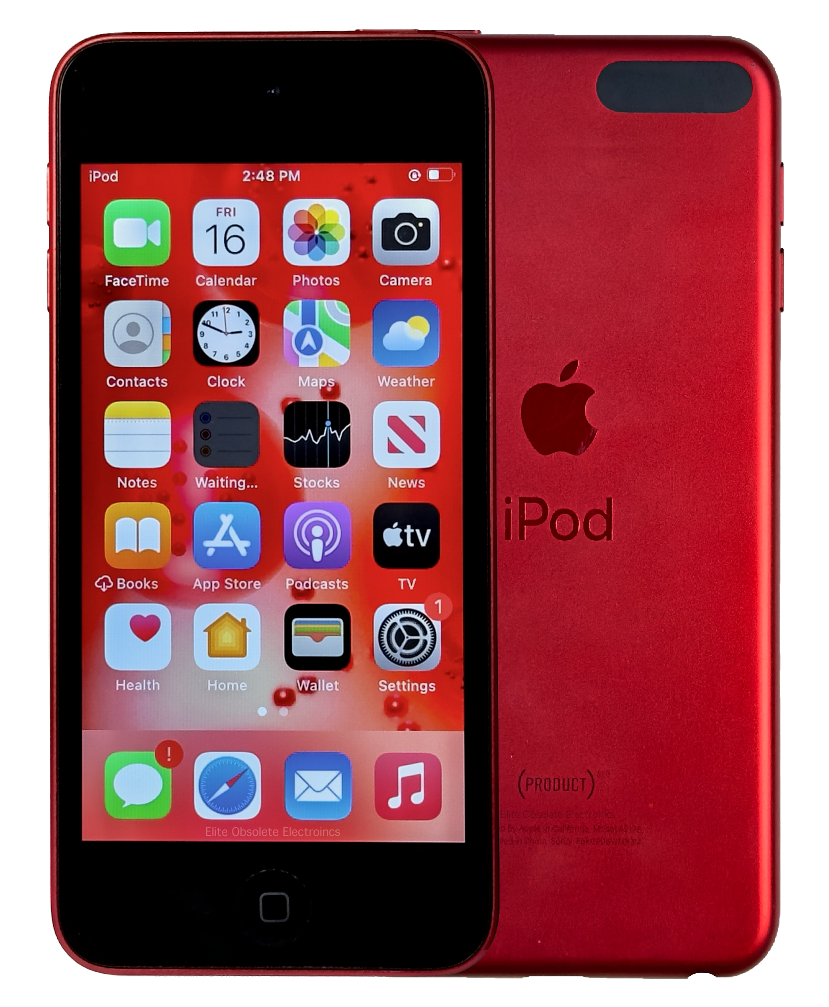 Refurbished Apple iPod Touch 7th Generation A2178 Product Red & Black 32GB MVHX2LL/A