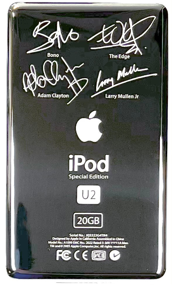 New 20GB U2 Special Edition Silver Backplate for Apple iPod Classic 4th Generation (Monochrome & Photo/Color)