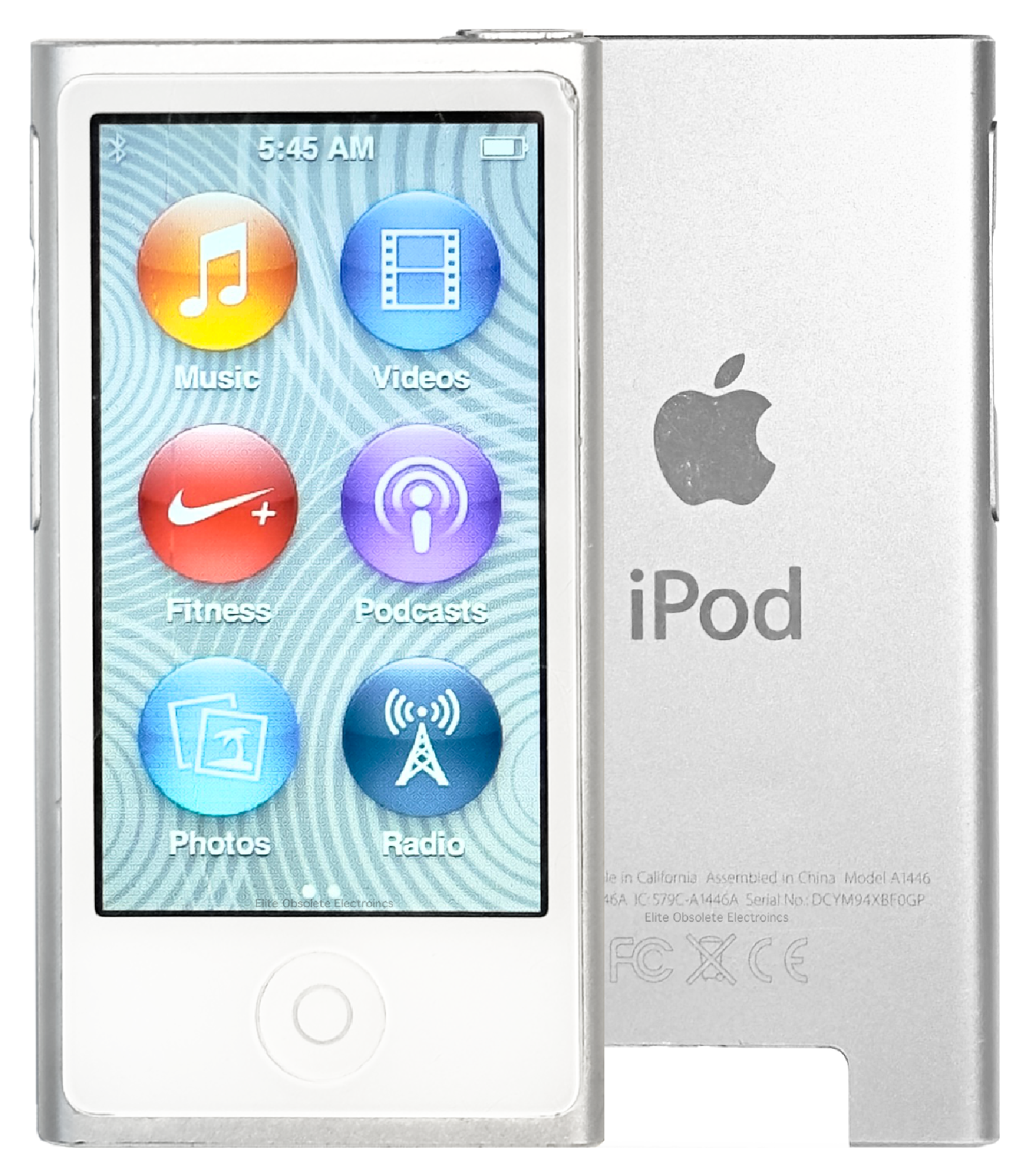 Refurbished Apple iPod Nano 7th Generation 16GB Silver & White MKN22LL/A A1446 New Battery