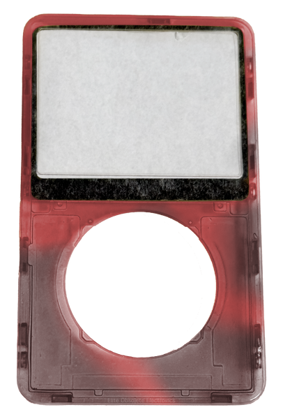 Atomic Ruby Red Smoke Transparent Clear Faceplate For Apple iPod