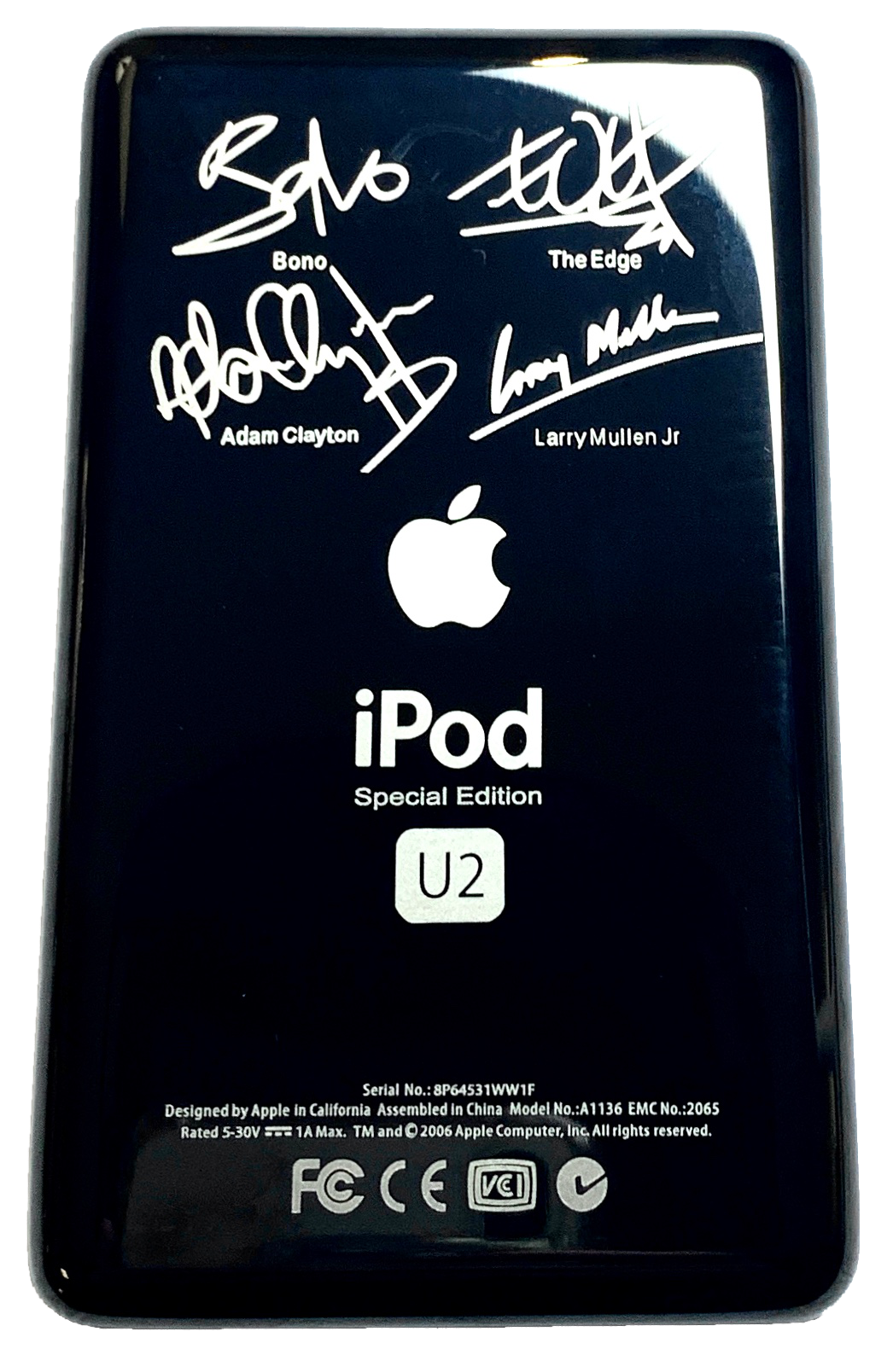 Thick U2 Special Edition Black Backplate for Apple iPod Video Classic 5th 5.5 6th 7th