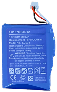 550mah Li-on Replacement Battery for Apple iPod Mini 1st 2nd Generation