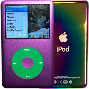 New Apple iPod Classic 6th & 7th Generation Purple / Green / Purple (Rainbow)