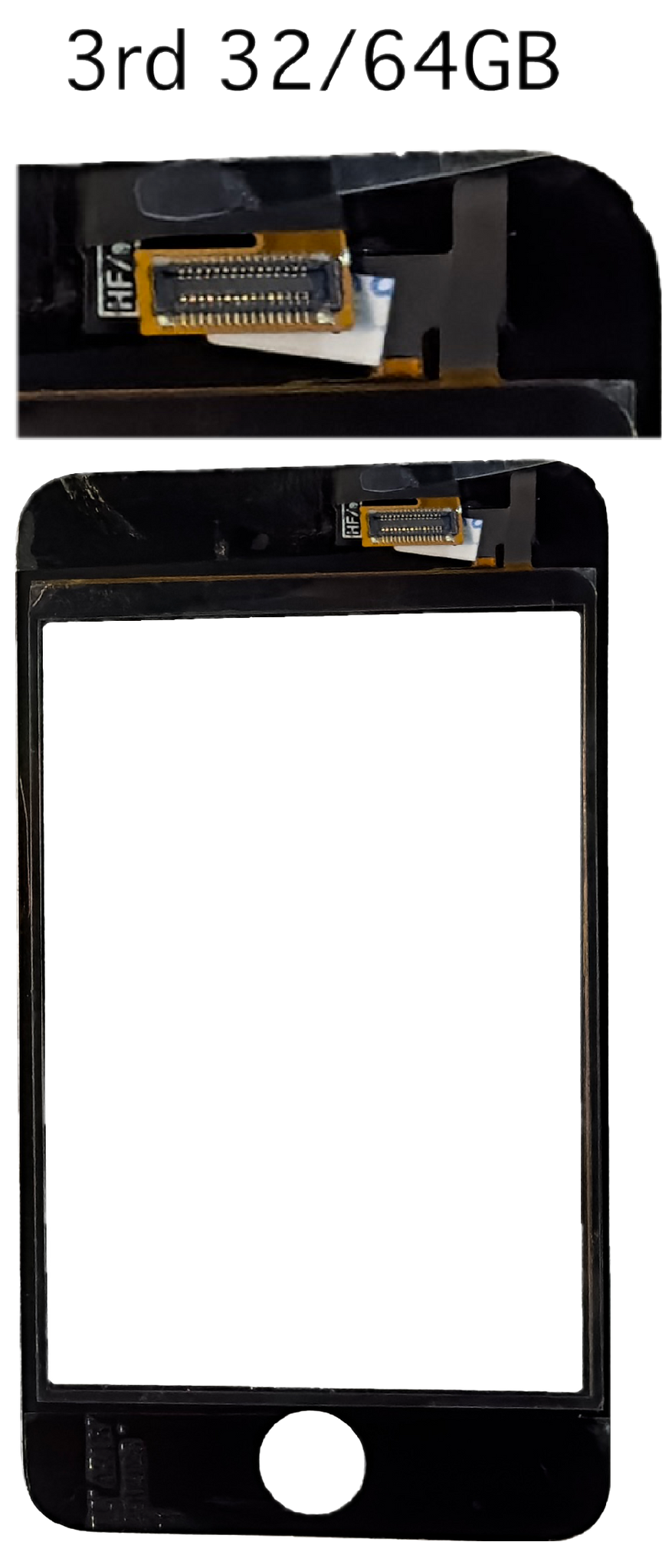 New Black Digitizer Front Glass Touchscreen for Apple iPod Touch 3rd Generation A1318 32GB 64GB