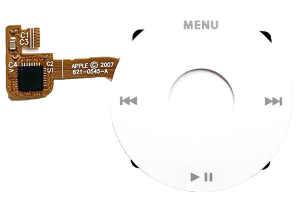 White Click Wheel Flex for Apple iPod Classic 6th 7th Generation