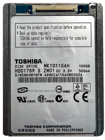 Toshiba MK1011GAH 100GB HDD Hard Drive Thick for Apple iPod Video & Classic