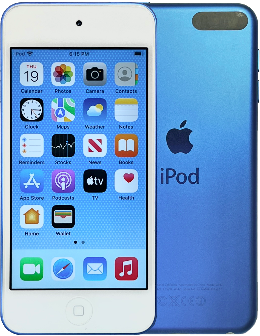 Used Apple iPod Touch 6th Generation Blue 16GB 32GB 128GB A1574 MKH22LL/A MKHV2LL/A MKWP2LL/A