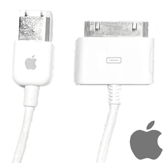 Original Apple FireWire 400 Power Adapter A1070 & 30-Pin Charge & Sync Cable M9127G/A Combo