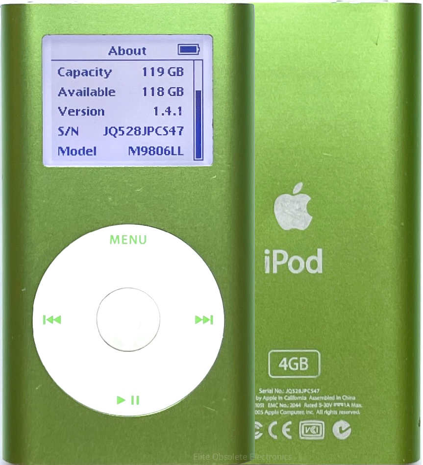 Refurbished Apple iPod Mini 1st 2nd Generation Green A1051 M9434LL Refurbished Apple iPod Mini 1st 2nd Generation Green A1051 M9434LL
