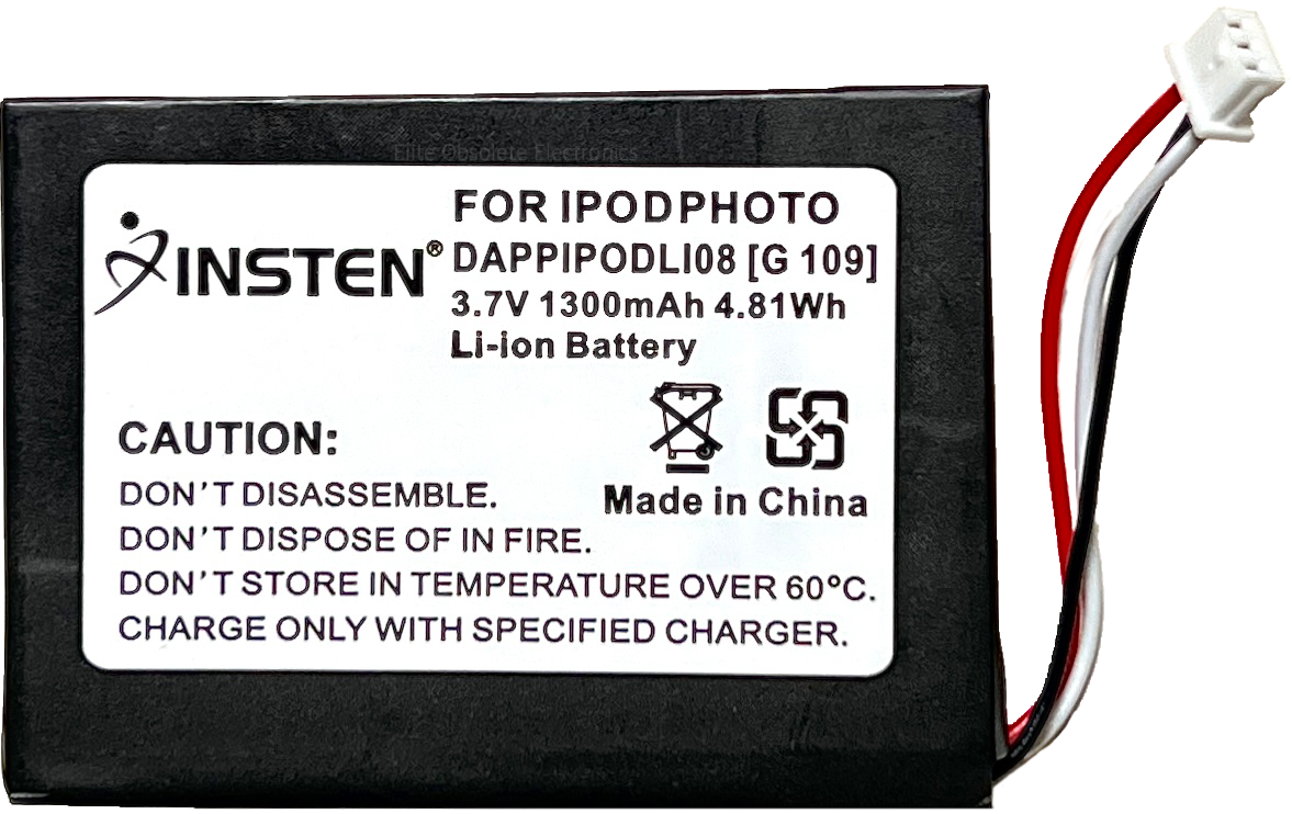 Insten 1300mah Li-ion Replacement Battery for Apple iPod Classic 4th Generation (Monochrome & Photo)