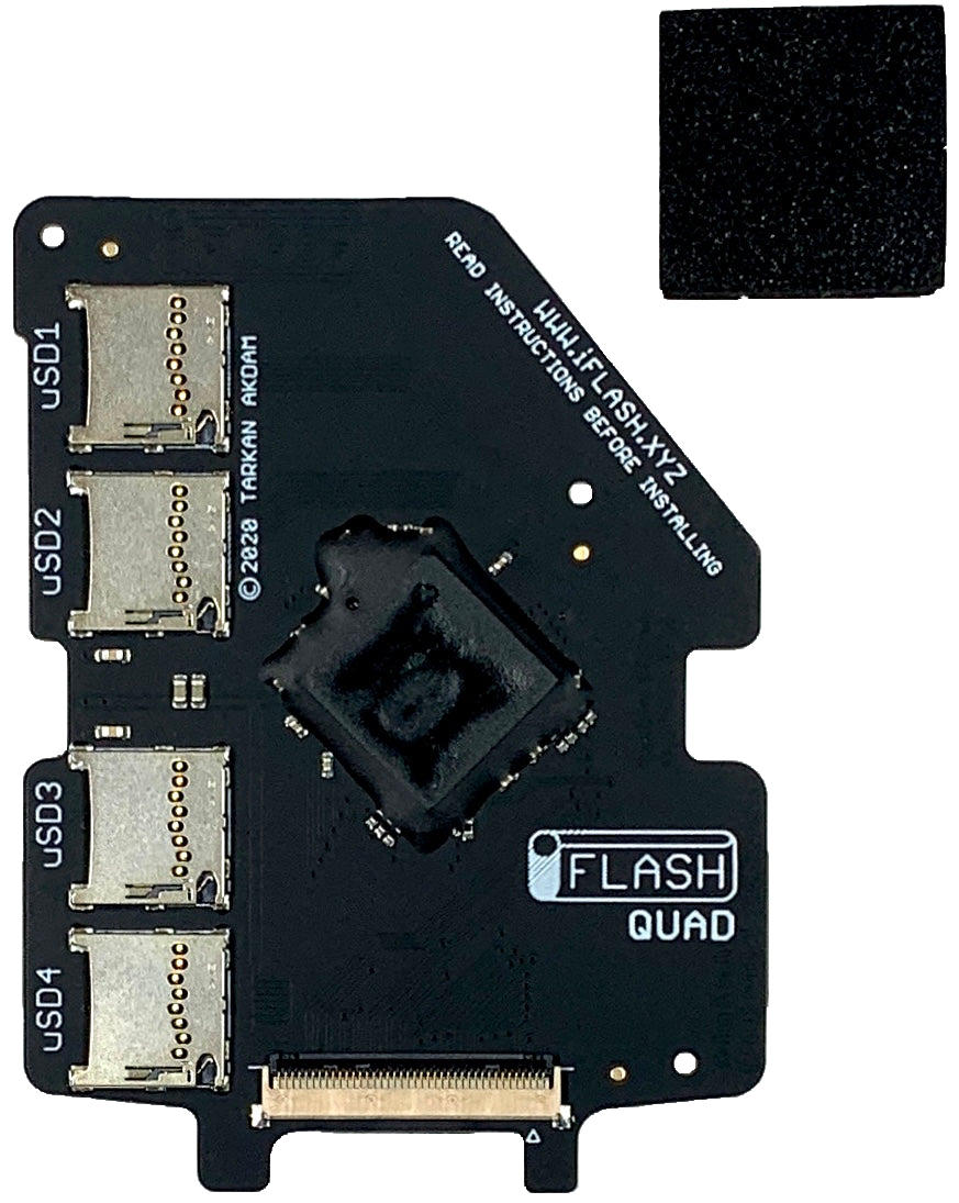 Tarkan iFlash Quad 4x SD ZIF 40-Pin Adapter Micro SD Card