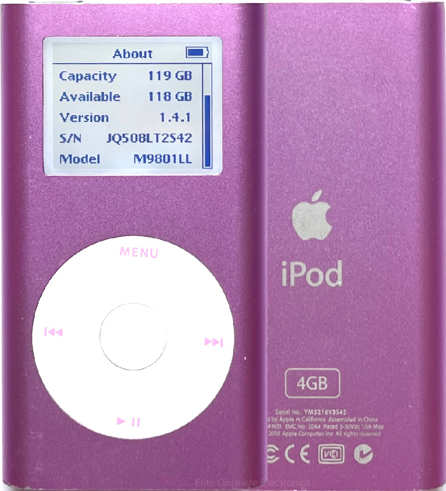 Refurbished Apple iPod Mini 1st 2nd Generation Pink A1051 M9435LL Refurbished Apple iPod Mini 1st 2nd Generation Pink A1051 M9435LL