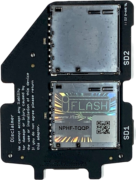 Tarkan iFlash Dual 2x SD ZIF 40-Pin Adapter SD / Micro SD Card SDXC (Brand New)