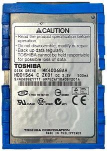 40GB Toshiba MK4006GAH 50-Pin IDE Thick HDD Hard Drive for Apple iPod Classic 4th Monochrome / Photo