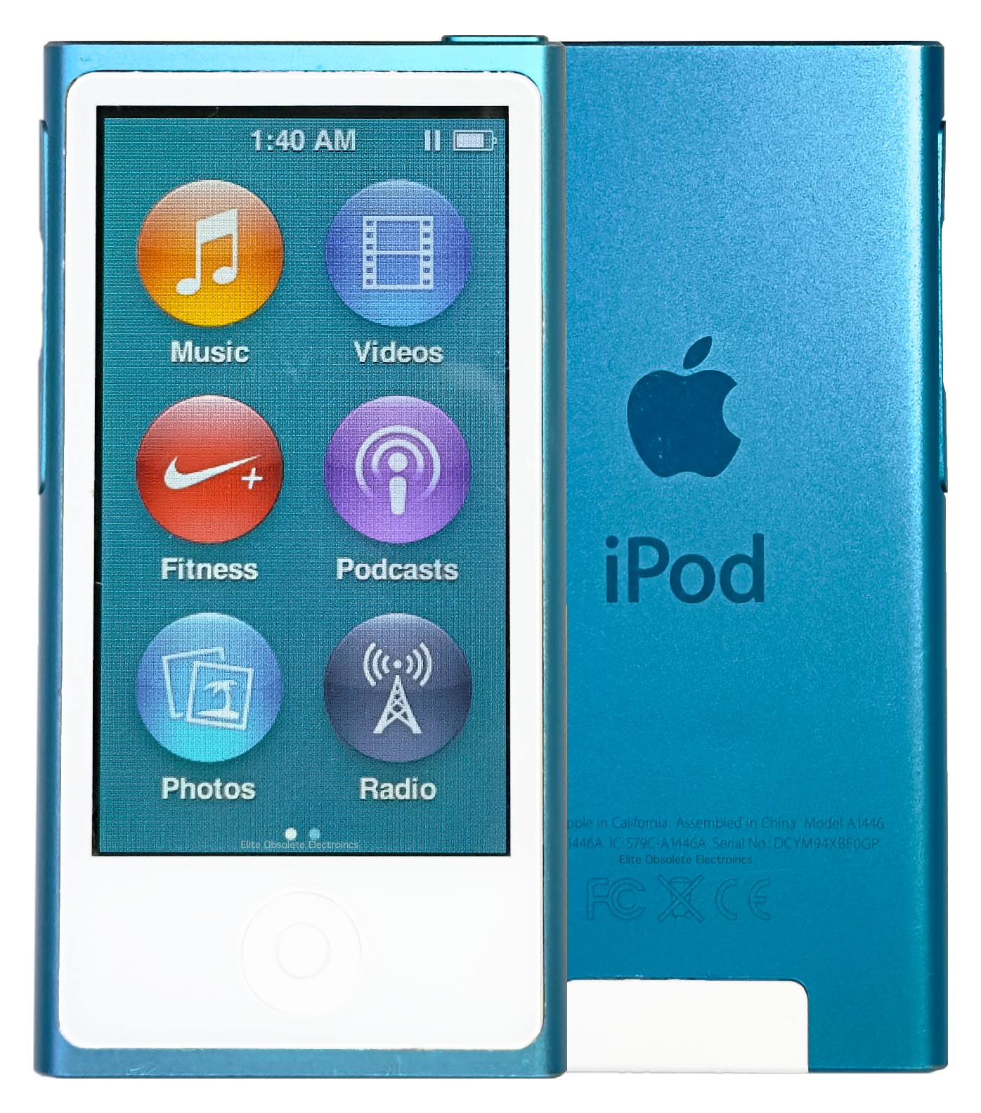 Refurbished Apple iPod Nano 7th Generation 16GB Turquoise Blue Refurbished Apple iPod Nano 7th Generation 16GB Turquoise Blue