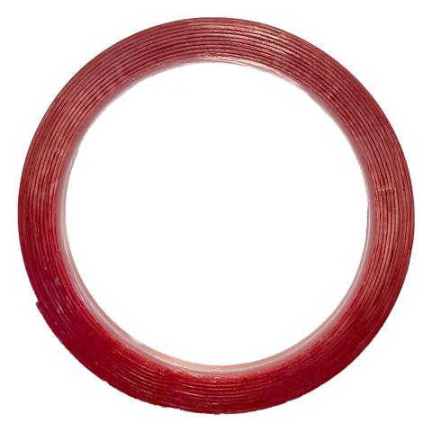 Red Double Sided Adhesive Tape Translucent