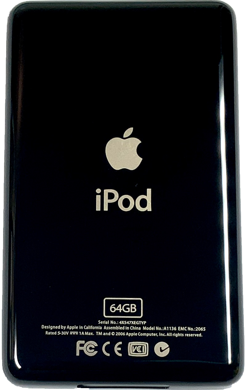Thin Black Backplate for iPod Classic Video 5th 5.5 6th 7th 30GB Thin Black Backplate for iPod Classic Video 5th 5.5 6th 7th 30GB