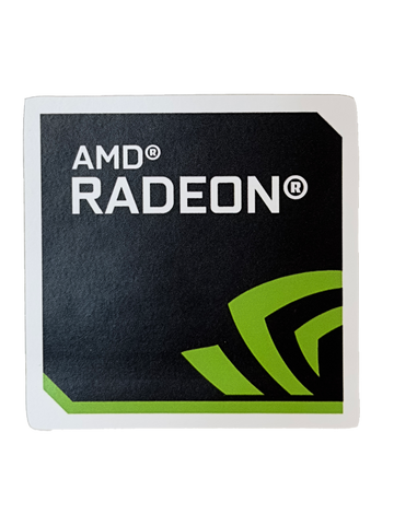AMD Radeon Parody Nvidia RTX Clear Sticker (3” x 3”)