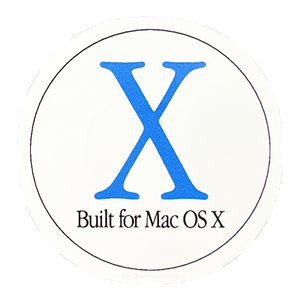 Built For Mac OS X Clear Sticker (3” x 3”)