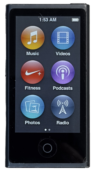 Refurbished Apple iPod Nano 7th Generation 16GB Slate Black MD481LL/A A1446 New Battery