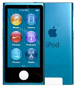 Refurbished Apple iPod Nano 7th Generation 16GB Turquoise Blue & Black New Battery