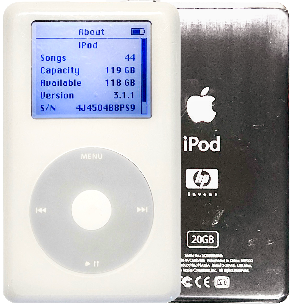 Refurbished Apple iPod Classic 4th HP Invent Monochrome 64GB 128GB 256 –  Elite Obsolete Electronics