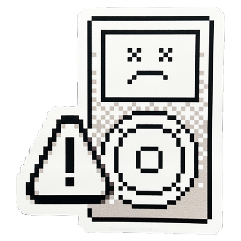 Sad iPod Clear Sticker (3” x 3.3”)