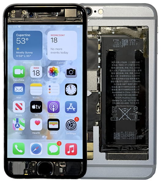 Apple iPhone 6s Custom Refurbished Transparent Space Gray 64GB